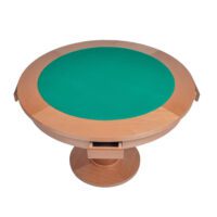 Mesa de carteado redonda com gavetas