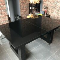 Mesa de bilhar e jantar New York – Caçapa de rede – Preto acetinado