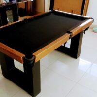 Mesa de bilhar e jantar New York – Caçapa de rede – Laqueação personalizada