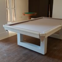 Mesa de bilhar e jantar New York – Caçapa de rede– branco brilho