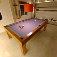 Mesa de bilhar e jantar - Modelo Premium - Cor natural