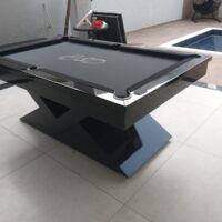 Mesa de bilhar e Jantar – Modelo Diamante – Preto brilhante