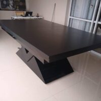 Mesa de Bilhar e Jantar – Modelo Diamante – Preto fosco