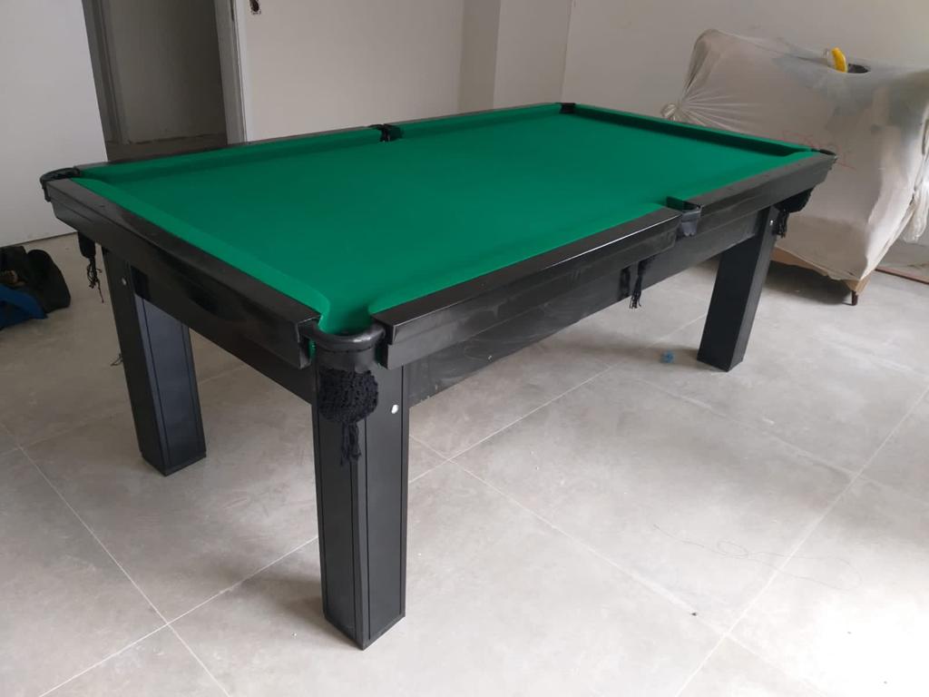 Mesa Sinuca SIMPLES Mirim 1,87x1,08m MDF Preto