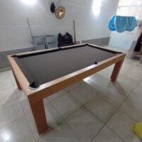 Mesa de bilhar e jantar - Modelo Premium - Cor natural