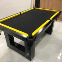 Mesa de bilhar e jantar New York – Caçapa de rede – Preto brilho