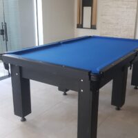 Mesa de sinuca – Modelo lisa 6 pés – Cor preta