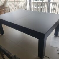 Mesa de bilhar e jantar – Modelo Premium – Preto fosco