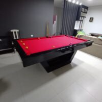 Mesa de bilhar e jantar - Modelo Veneza - Cor preta