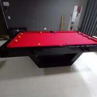 Mesa de bilhar e jantar - Modelo Veneza - Cor preta