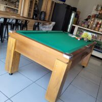 Mesa de bilhar de gaveta - Modelo lisa - Cor natural