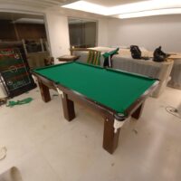 Mesa de sinuca – Modelo lisa 6 pés – Cor imbuia