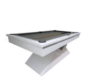 Mesa de bilhar e Jantar – Modelo Diamante – Branco fosco