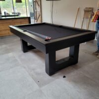 Mesa de bilhar e jantar New York – caçapa embutida – preto fosco