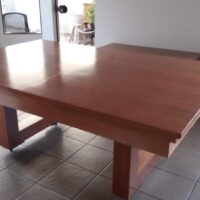 Mesa de bilhar e jantar New York – caçapa embutida – madeira natural