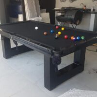 Mesa de bilhar e jantar New York – Caçapa de rede – Preto acetinado