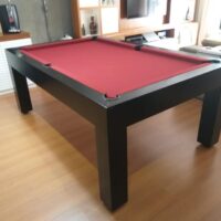 Mesa de bilhar e jantar – Modelo Premium – Cor preto acetinado