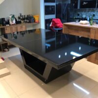 Mesa de bilhar e jantar - Modelo Veneza - Cor preta