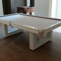 Mesa de bilhar e jantar New York – Caçapa de rede– branco brilho