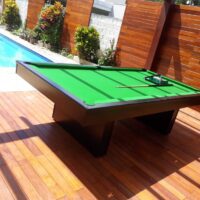 Mesa de bilhar e jantar New York – caçapa embutida – preto fosco