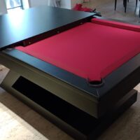 Mesa de bilhar e jantar – Modelo Zeus – Preto acetinado
