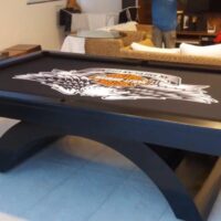 Mesa de Bilhar e jantar - Modelo Aspen - Preto acetinado