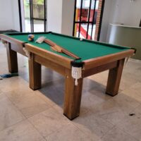 Mesa de sinuca - Modelo lisa 6 pés - Cor natural