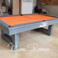 Mesa de bilhar e jantar New York – caçapa embutida – Laqueação personalizada