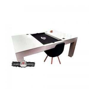 Mesa de bilhar e jantar – Modelo Premium – Cor branca fosco