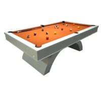 Mesa de bilhar e jantar - Modelo Aspem - Branco brilho