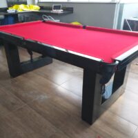 Mesa de bilhar e jantar New York – Caçapa de rede – Preto acetinado