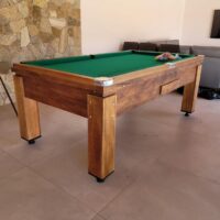 Mesa de bilhar de gaveta - Modelo lisa - Cor natural