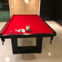 Mesa de bilhar e jantar New York – Caçapa de rede – Preto brilho