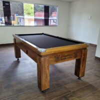 Mesa de bilhar de gaveta - Modelo lisa - Cor imbuia