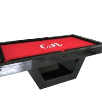 Mesa de bilhar e jantar - Modelo Veneza - Cor preta