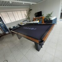 Mesa de bilhar e jantar New York – Caçapa de rede – Laqueação personalizada