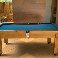 Mesa de Sinuca - Modelo residencial 4 pés - Cor natural