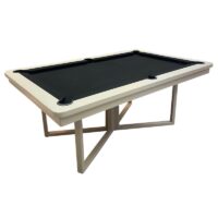 Mesa de bilhar e jantar Nexus, caçapas embutidas, pé de ferro