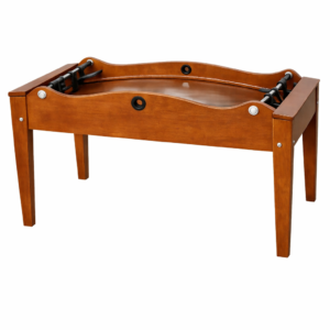Tamancobol em madeira maciça com superfície convexa e gols laterais – jogo de mesa dinâmico