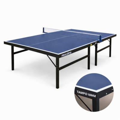 Mesa de ping pong oficial MDF 18mm com pés dobráveis e kit completo para lazer em condomínios, escolas e empresas